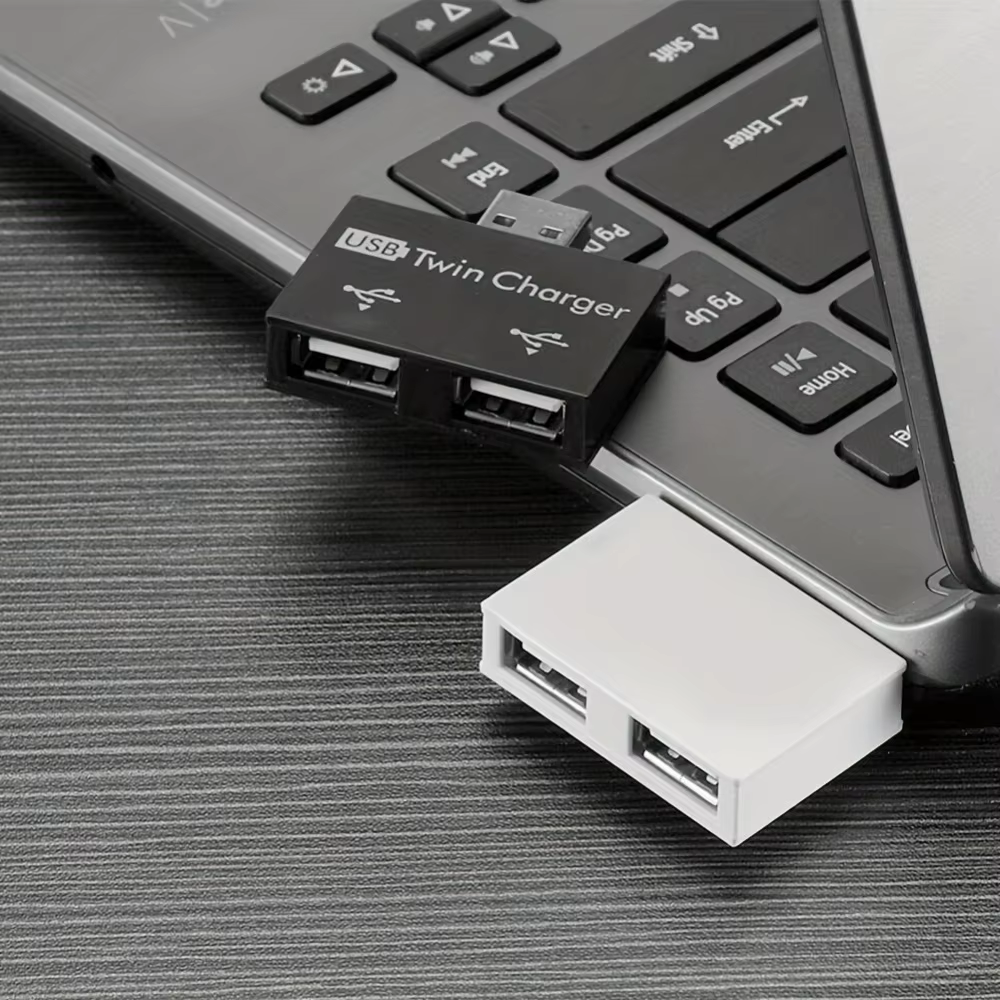 HUB USB adaptateur Extender Mini boîtier séparateur 1 à 2 Ports haute vitesse femelle USB2.0 pour PC portable U disque lecteur de carte souris clavier