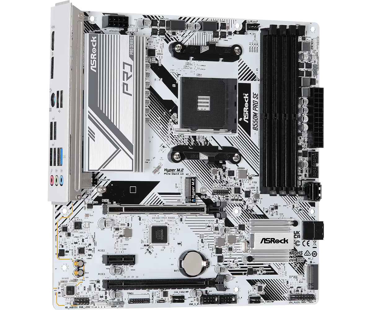 ASRock B550M PRO SE carte mère de bureau de jeu AMD PRO565 Chipset-Socket AM4-Micro ATX -Ryzen 5