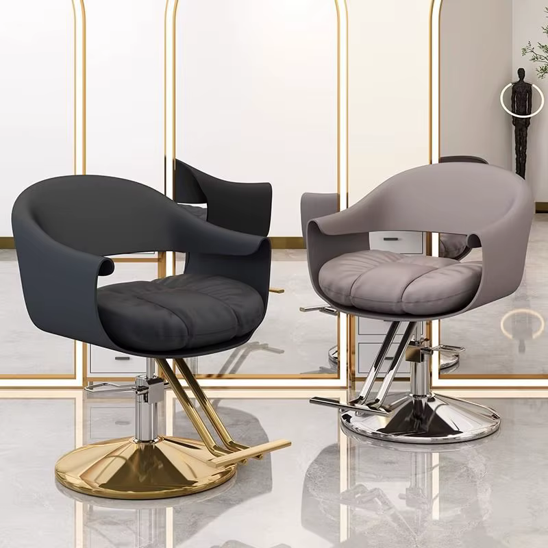 Chaise de coiffure moderne en cuir et acier de haute qualité, avec plusieurs Options de couleurs, meubles de Salon
