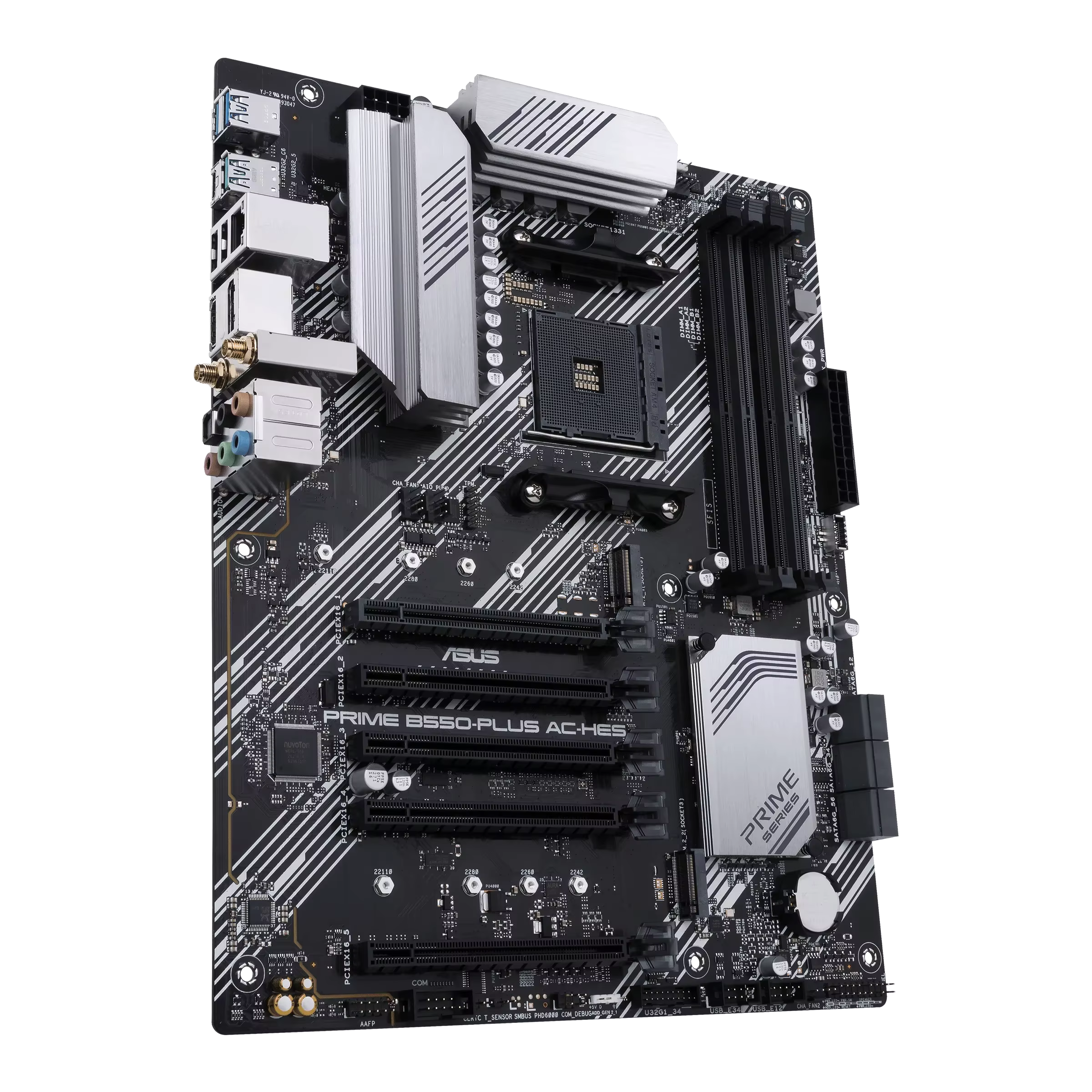 ASUS PRIME B550-PLUS AC-HES carte mère Socket AM4 CPU DDR4 4866 (OC) jeu de puces mémoire B550 ATX