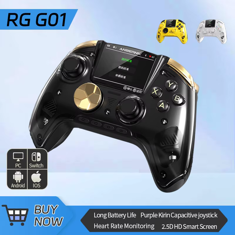 Manette de jeu sans fil Anbernic RG G01 avec écran IPS 2.5D et joystick Hall pour PC