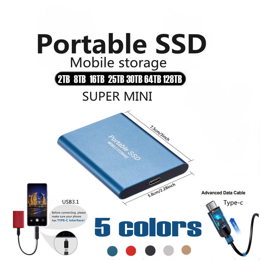 Disque SSD portable 1 To 2 To 4 To 16 To