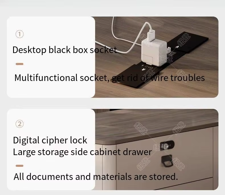 Bureau d'ordinateur de jeu Portable en forme de L