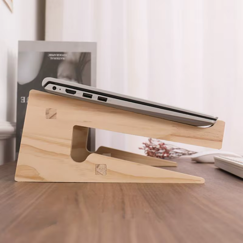 Support d'ordinateur portable en bois assemblé