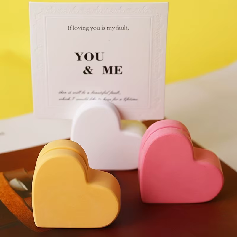 Porte-carte en forme de cœur, moule en Silicone, bricolage, béton, ciment, fabrication d'affaires, plâtre, résine, moulage, artisanat de maison, décor de bureau