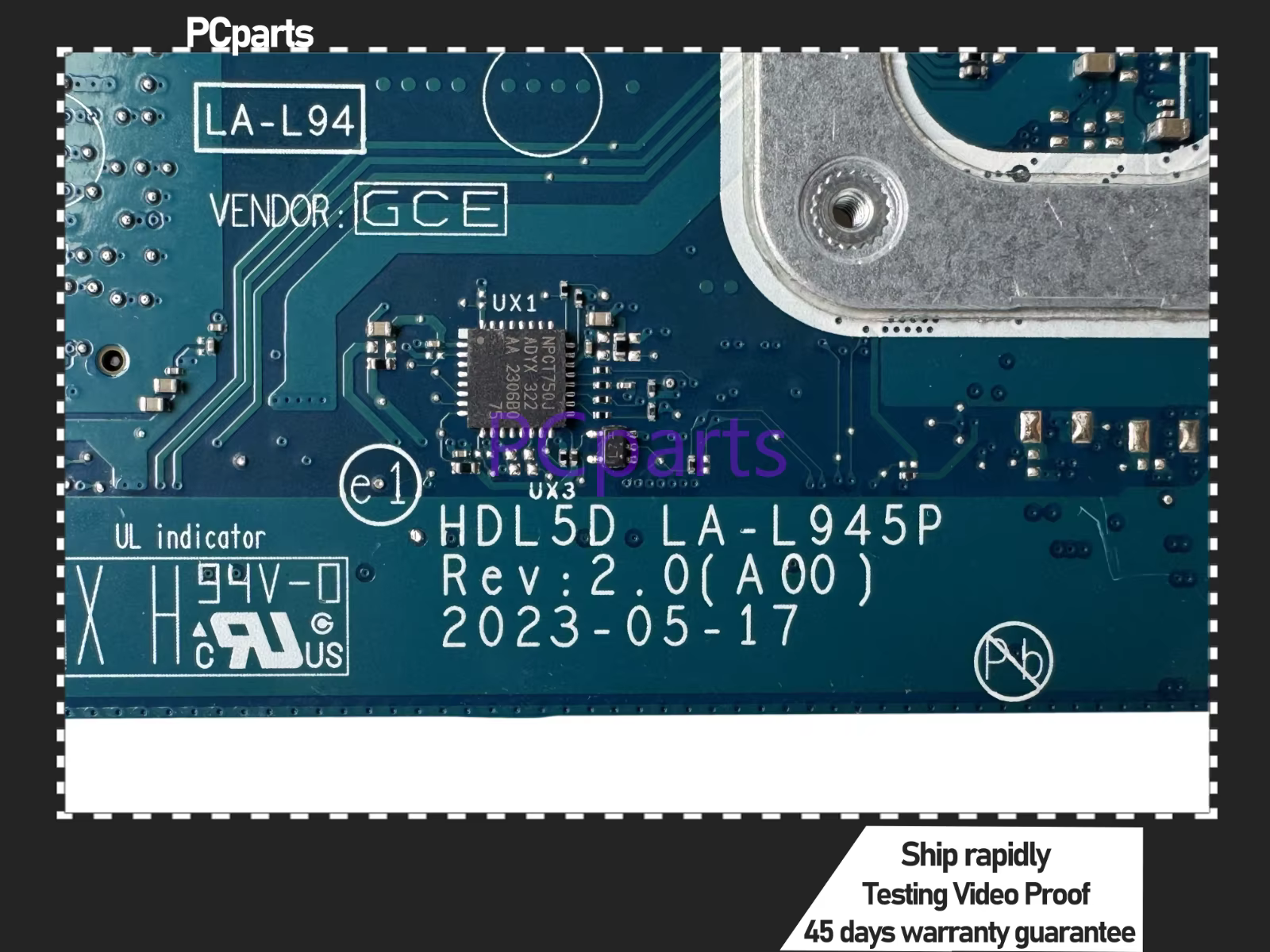 PCparts HDL5D LA-L945P pour Dell Vostro 3425 3525 carte mère d'ordinateur portable CN-0C3WG4 Ryzen5 5500U