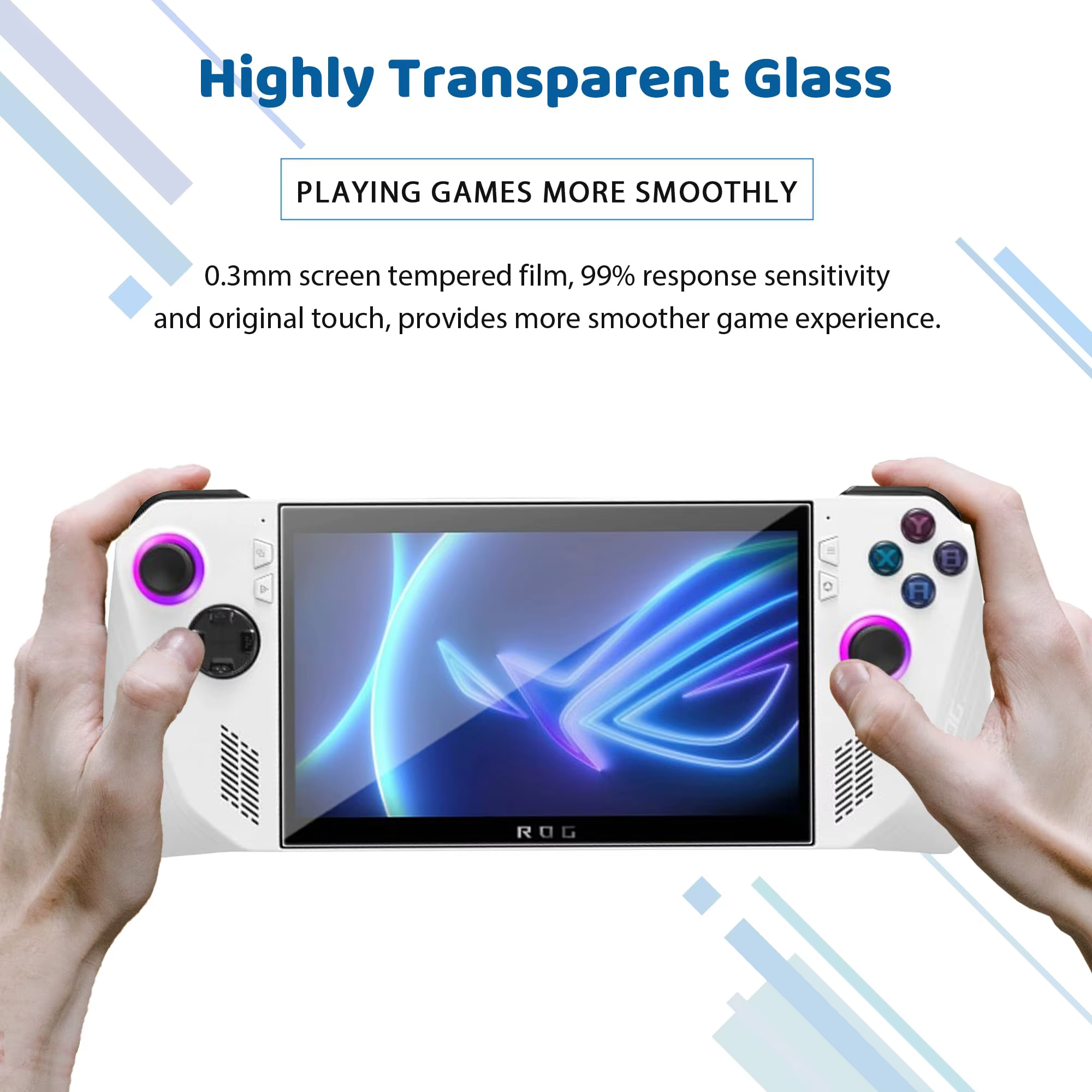 Protecteur d'écran en verre trempé pour Console de jeu Asus ROG Ally