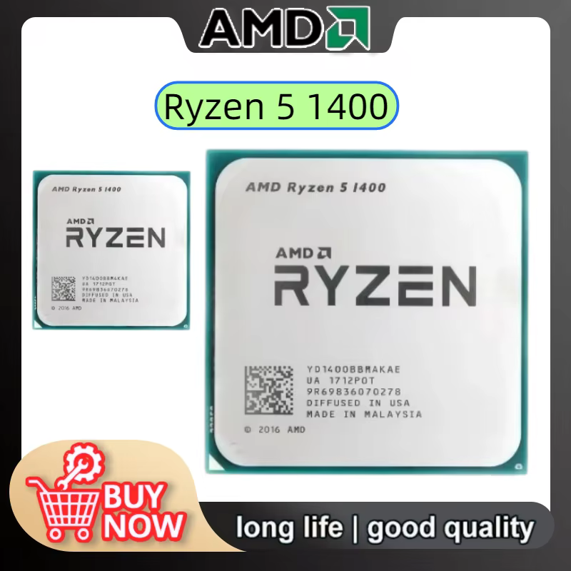 Processeur de bureau gaming AMD Ryzen 5 1400 4C 8T