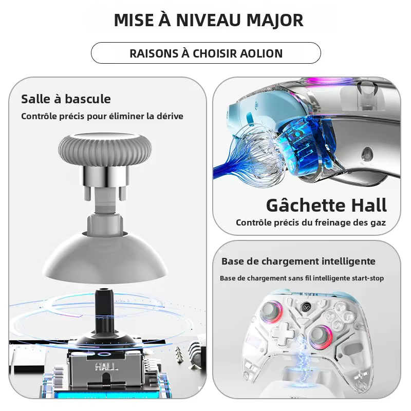 Contrôleur de jeu Aolion K10 avec station de chargement