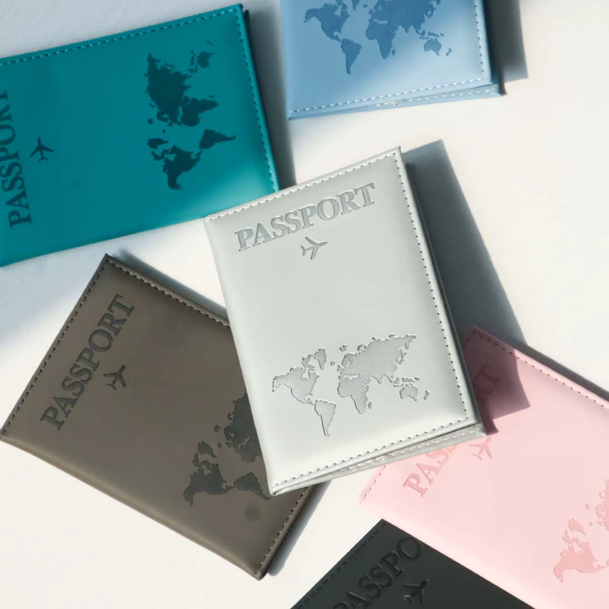 Porte-passeport carte PU couverture de passeport voyage essentiel croisière doit avoir des porte-passeport mince et Portable pour les voyages