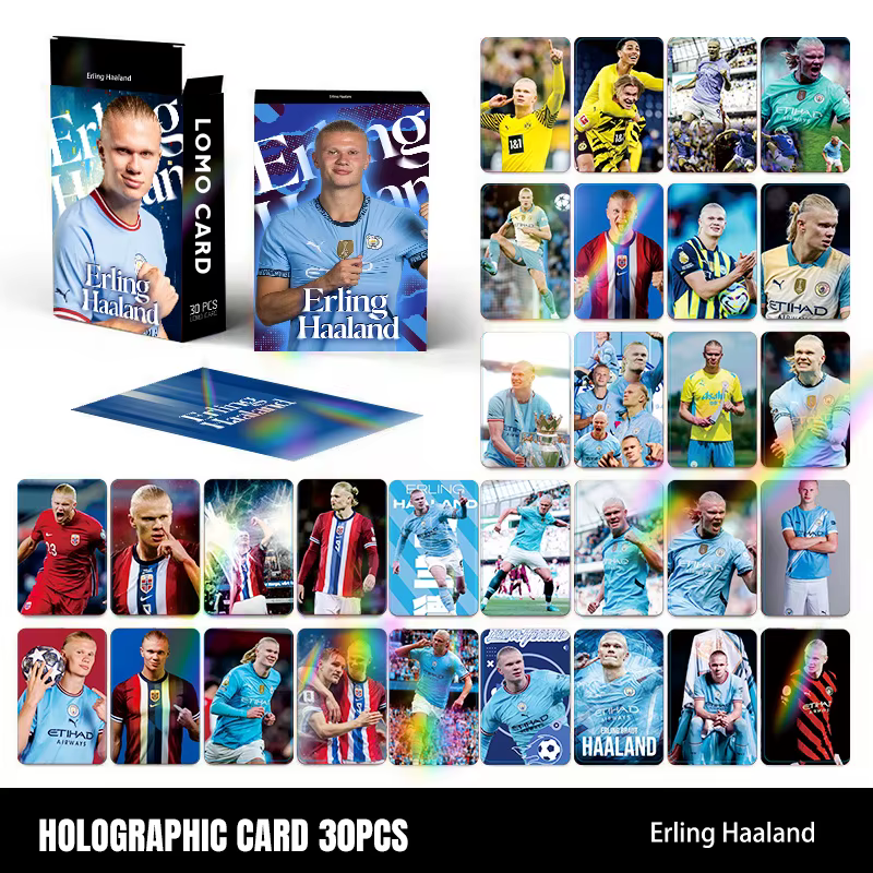Boîte de 30 feuilles de cartes LOMO holographiques laser flash, mini cartes photo et de vœux à collectionner
