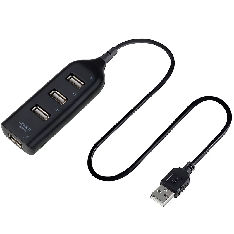 Hub USB haute vitesse 4 ports USB 2.0 avec câble Mini répartiteur USB Hub utilisation adaptateur secteur prise Multiple