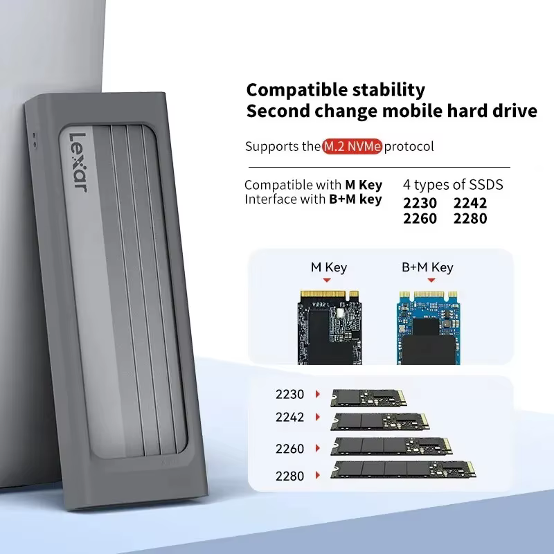 Boîtier SSD M.2 Lexar Original E300 USB 3.2 Gen 2 Type C
