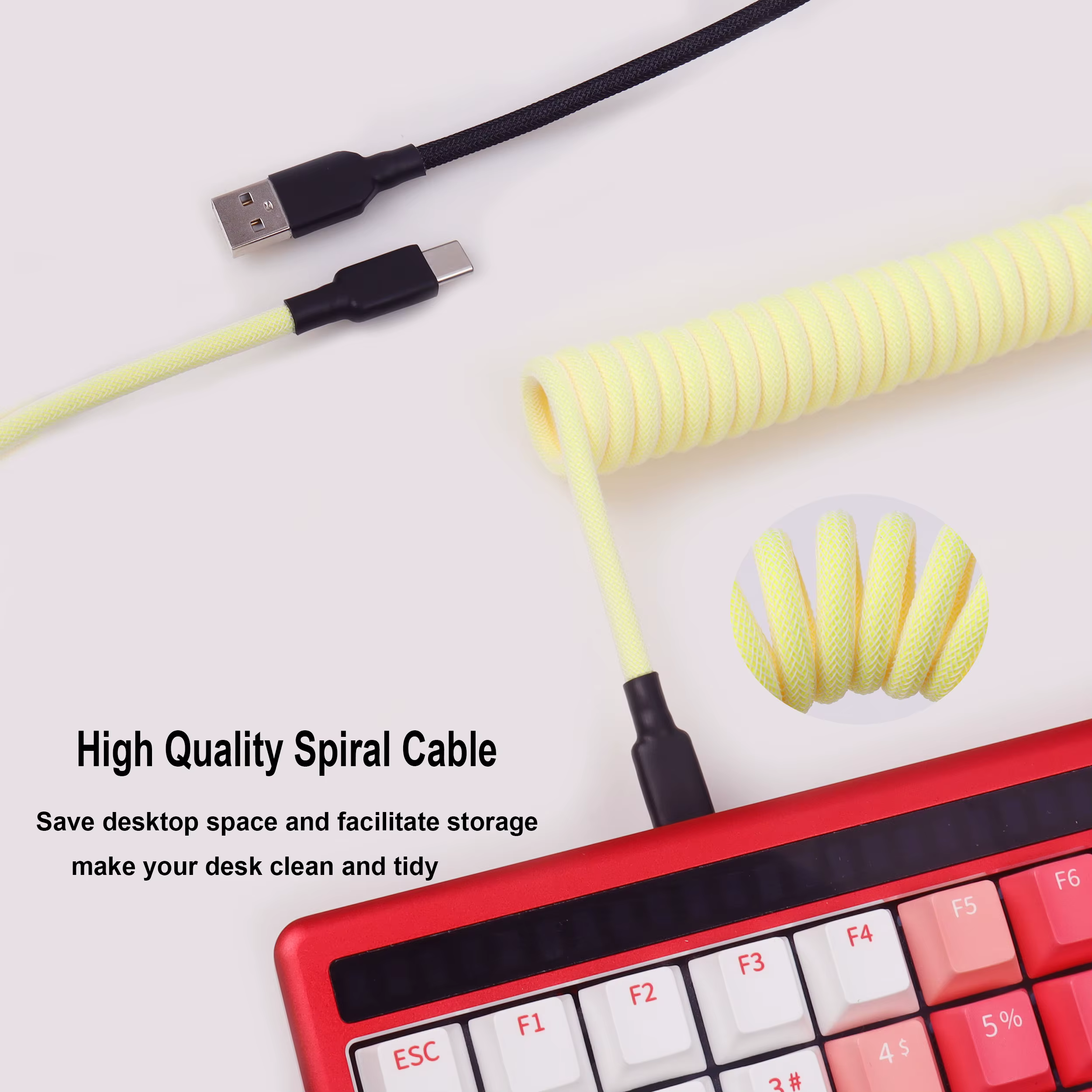 LANO USB A à Type C pour clavier de jeu mécanique