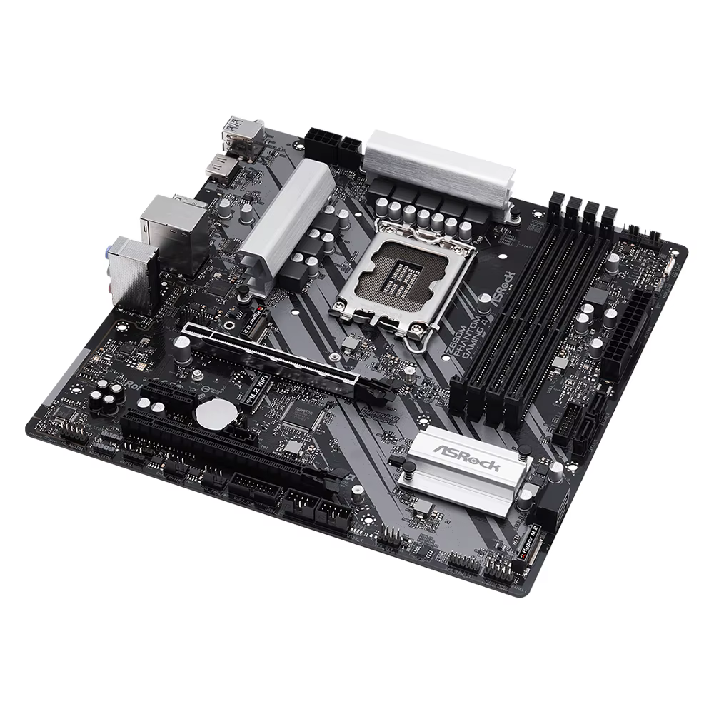 Carte mère ASRock Z690M PHANTOM GAMING 4 LGA 1700 Intel Z690 compatible avec les processeurs 14900KF 12700K 12400F