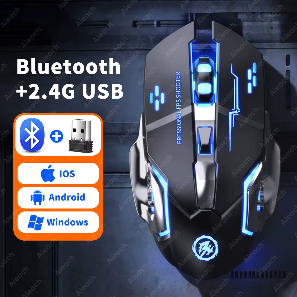 Souris de jeu sans fil Bluetooth 2.4g