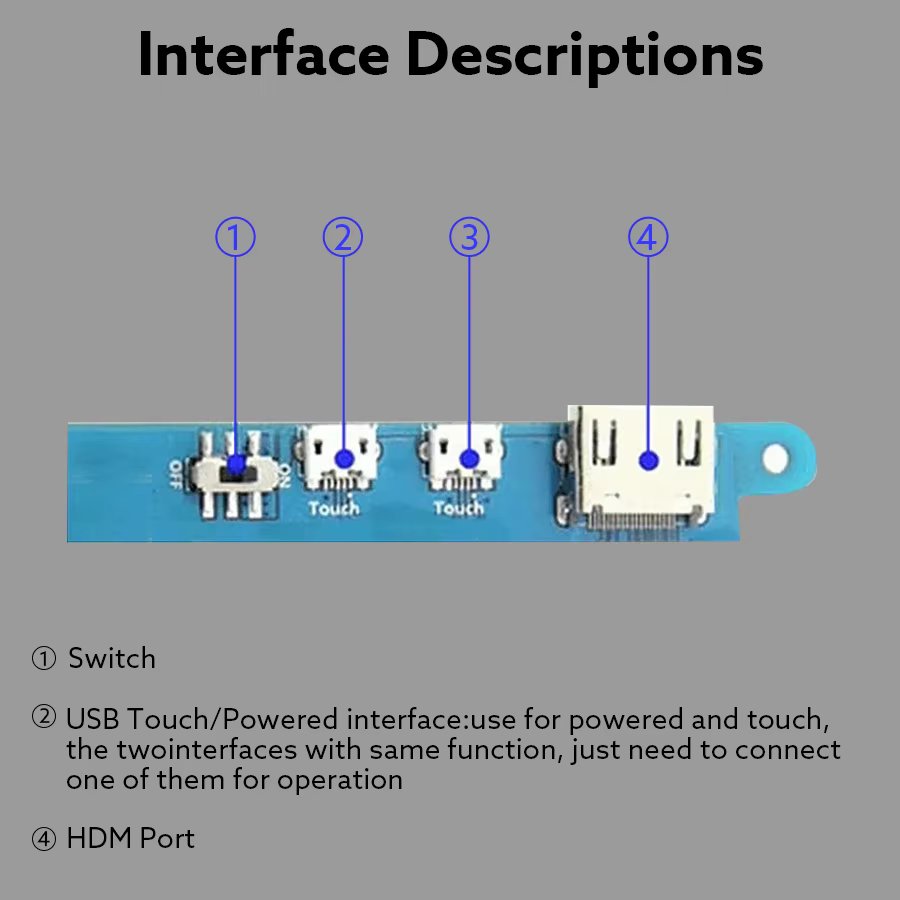 Mini écran tactile LCD capacitif Portable de 7 pouces