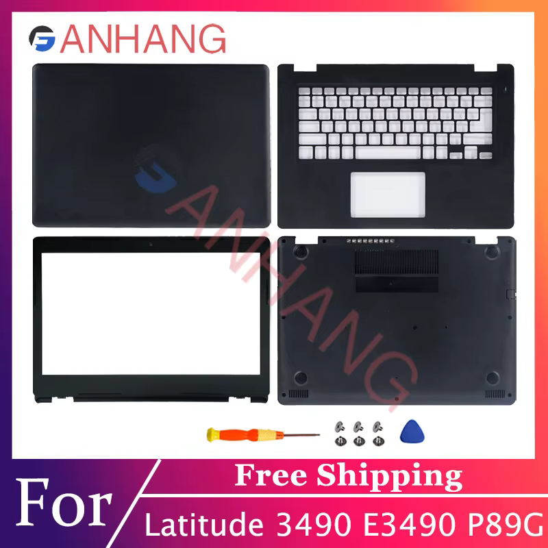 Pour DELL Latitude 3490 L3490 E3490 AA1404 008MFK AP24Z000400 ordinateur portable LCD couverture arrière/lunette avant/charnières couverture/repose-paume/boîtier inférieur