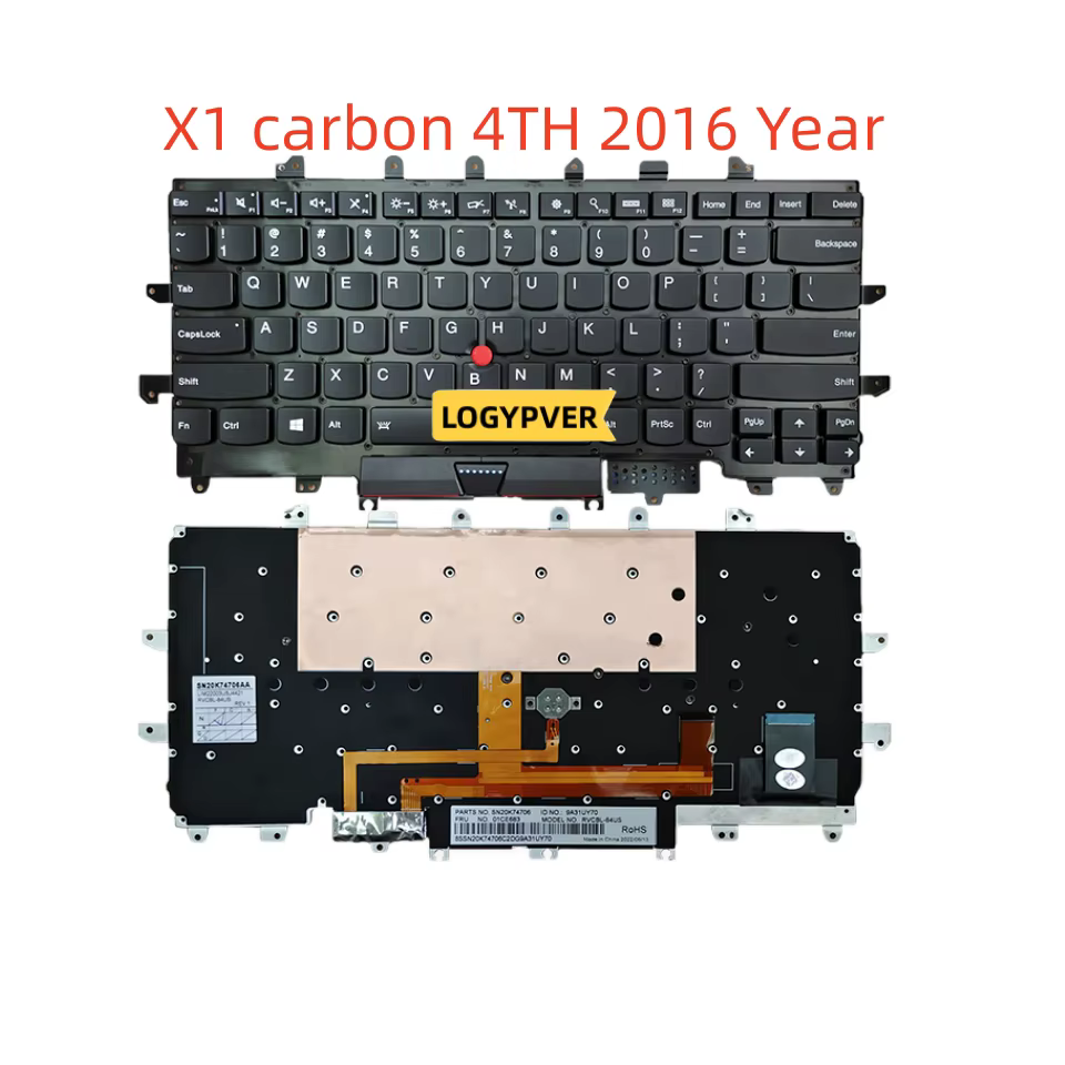 Clavier d'ordinateur portable pour Lenovo Thinkpad X1 Carbon X1C 3RD 2ND 3TH 4TH 5TH 6TH 7TH 8TH 2013 2014 2015 2016 2017 2018 2019 2020 ans