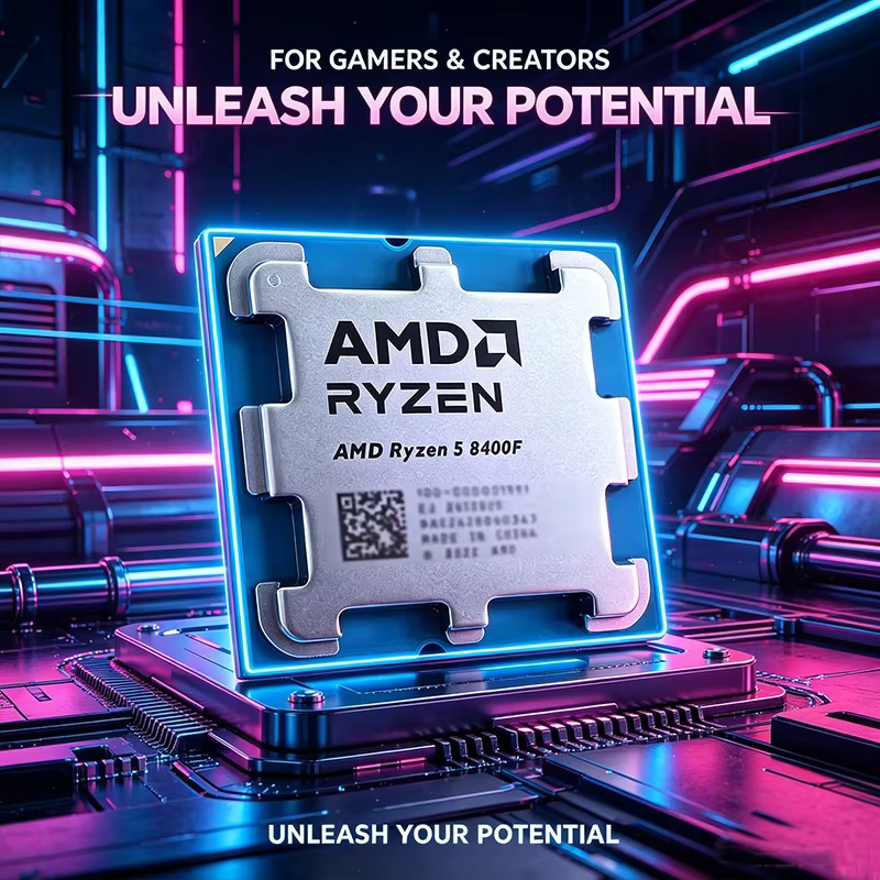 Processeur AMD Ryzen 5 8400F AM5 4 nm pour jeux