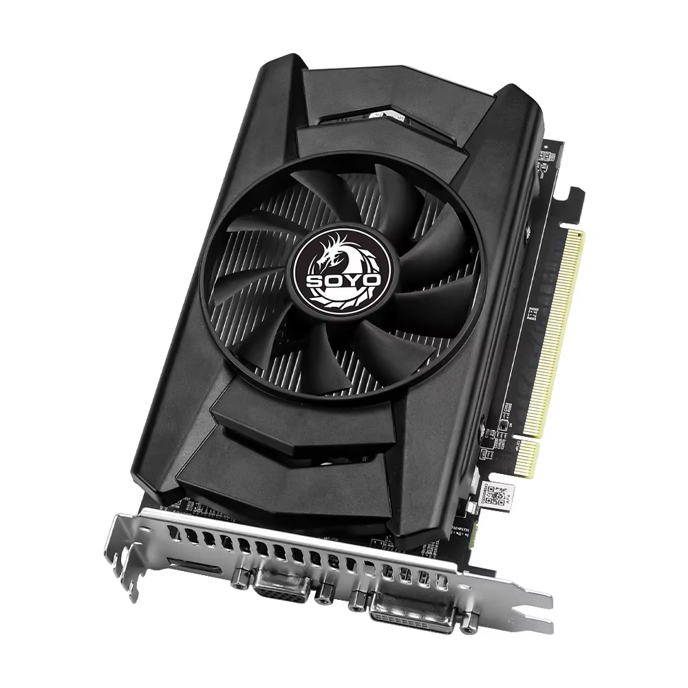 SOYO cartes graphiques R7 350 4G DDR5 128bit compatibilité HDMI + DP + DVI pour les composants d'ordinateur de jeu de bureau carte vidéo GPU