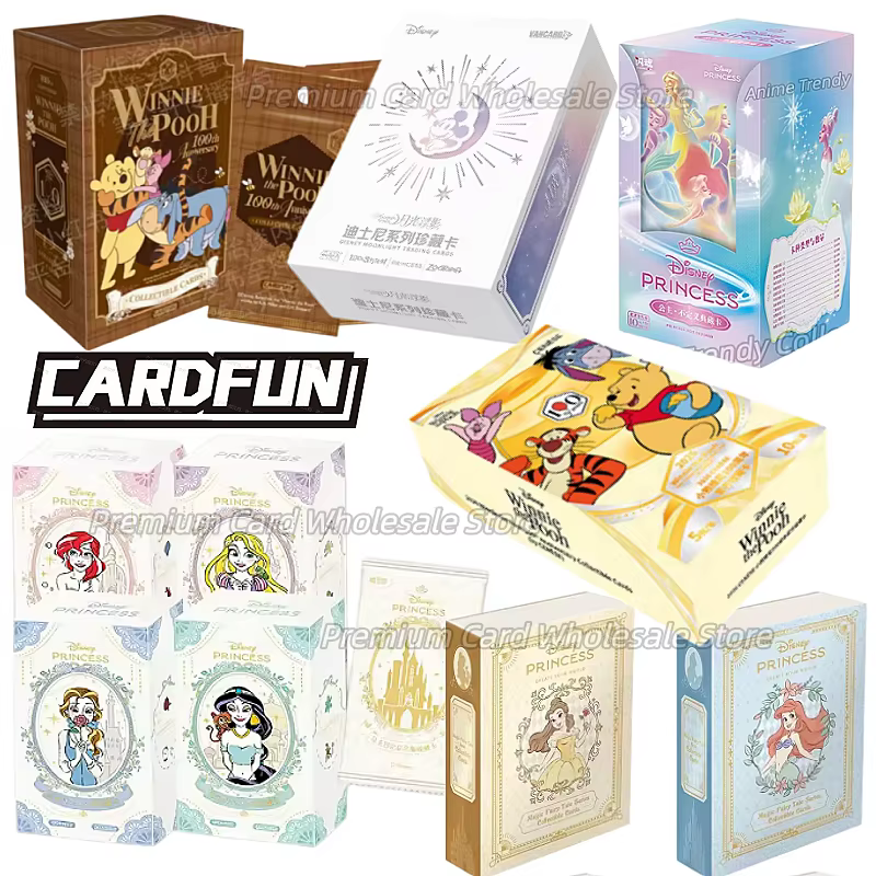 Cartes à collectionner de la série Disney pour enfants, Mickey, amis, Zootopia, Stitch, ours, collection de cartes Frozen, jouet pour enfants, cadeau en stock
