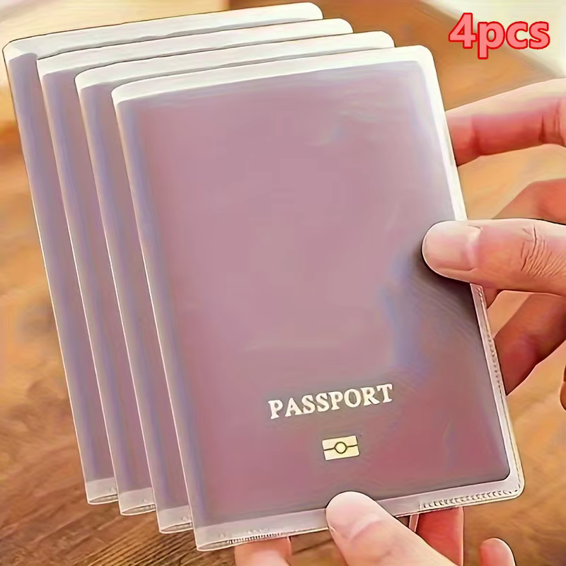 [Porte-passeport] Porte-passeport durable avec plusieurs emplacements pour cartes, protection de documents résistante aux rayures - Transparent