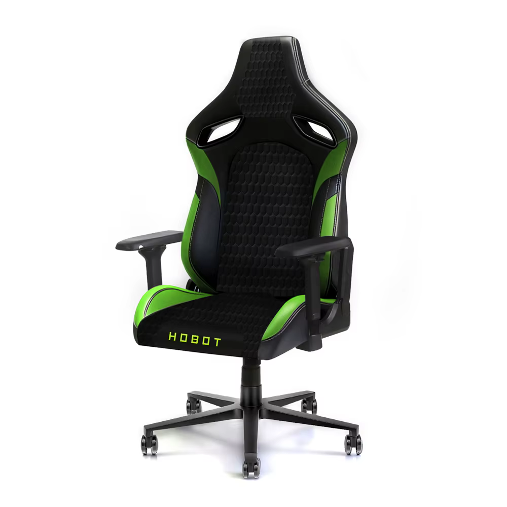 Chaise de jeu de course à dossier haut en cuir PU - Support lombaire ergonomique