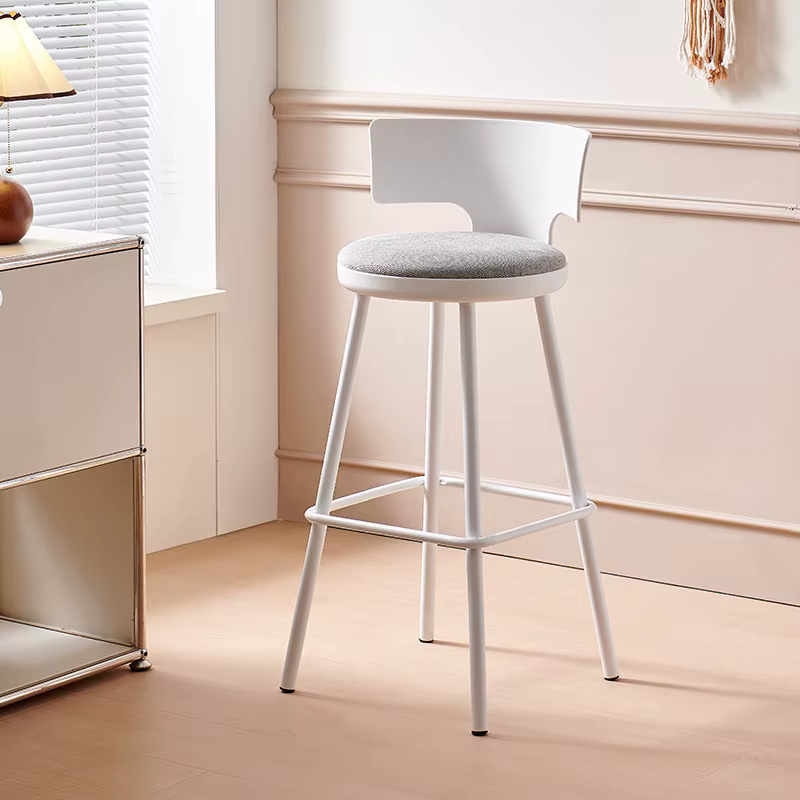 Chaise de bar nordique moderne élégante avec dossier