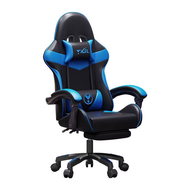 Chaise de jeu avec accoudoirs pivotants en cuir PU