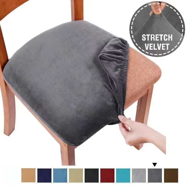 Housses de siège de chaise de salle à manger, housses de coussin élastiques amovibles et lavables pour chaise de salle à manger rembourrée