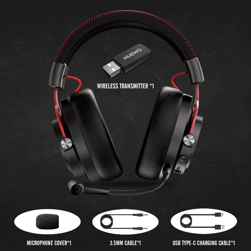 Casque de jeu sans fil NUBWO G03 avec micro pour PS5