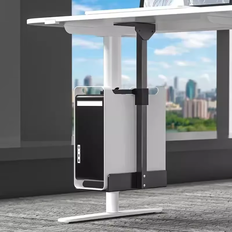 Support de boîtier de PC suspendu sous le bureau