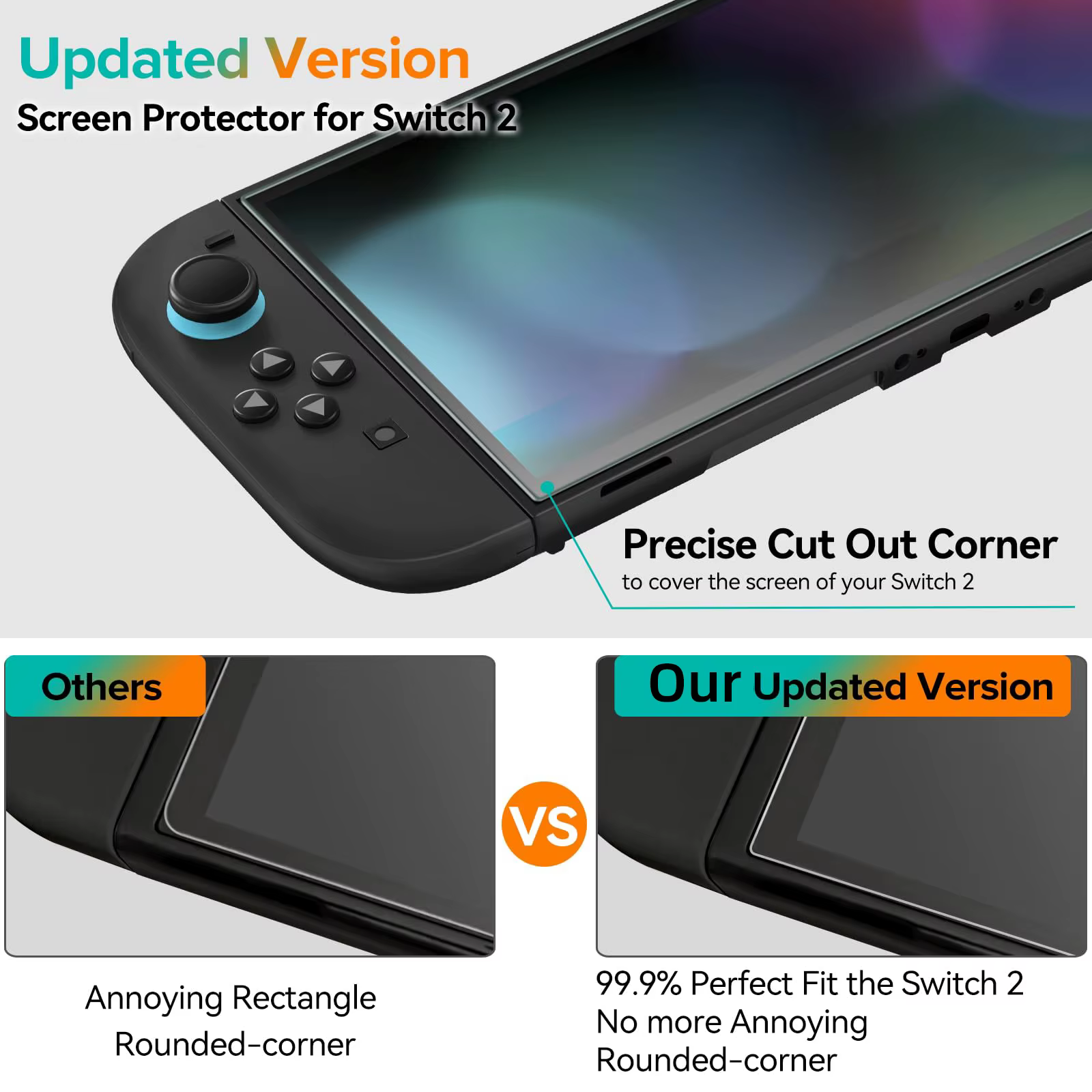 1/2/3 pièces protecteur d'écran en verre trempé pour Switch 2 Transparent HD clair anti-rayures protecteur d'écran accessoires