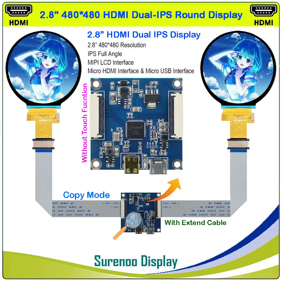 Écran de moniteur d'affichage à Double Module LCD IPS