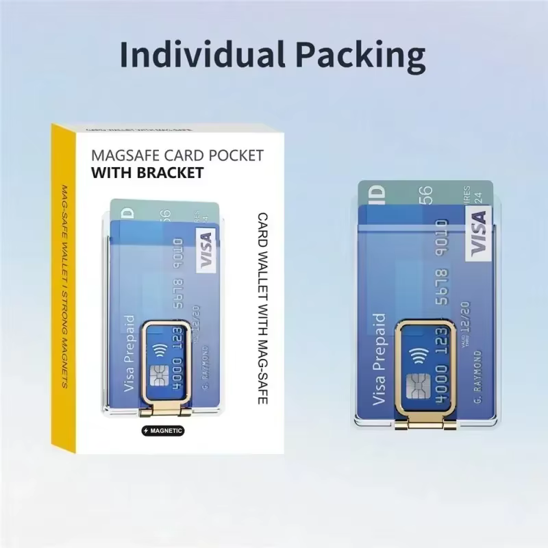 Porte-cartes magnétique Magsafe pour iPhone, porte-cartes transparent, Samsung S25, S23, S24, Ultra, portefeuille Macsafe, 16, 15, 14, 13, 12