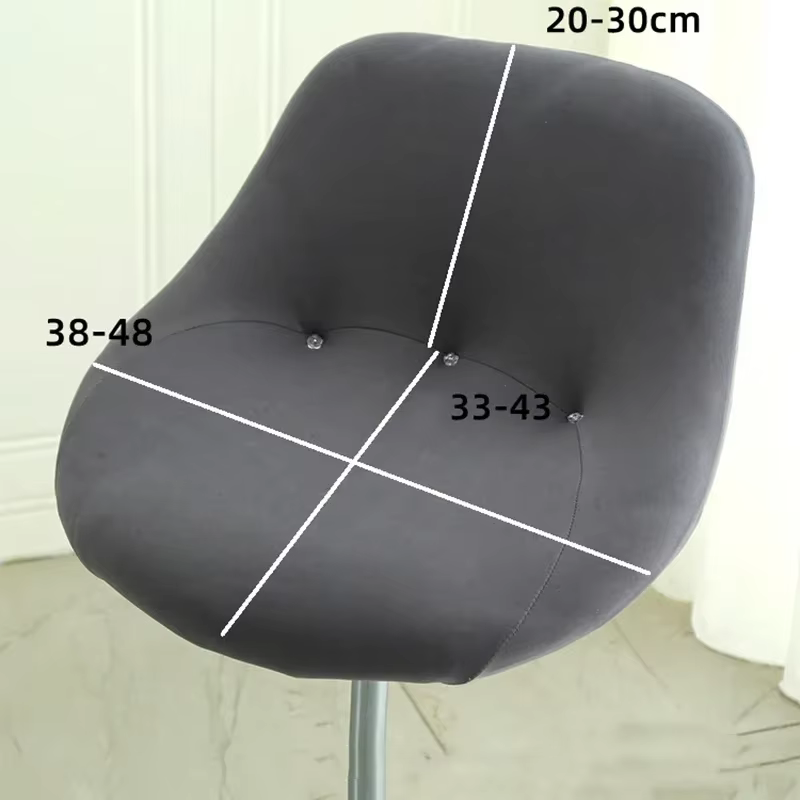 Housse de chaise de tabouret de Bar colorée, à dossier bas, Semi-circulaire, élastique, rotatif, protection de siège