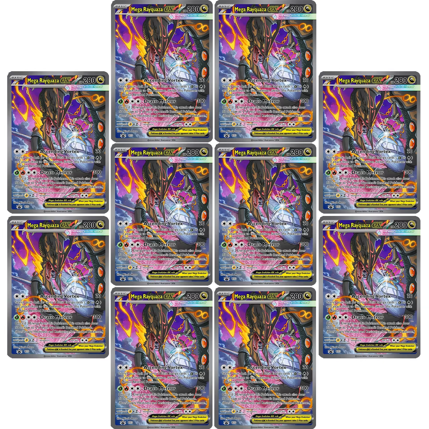 Cartes PKM Mega Rayquaza Ex/ Mega Darkrai Ex, cartes personnalisées de haute qualité, cartes de jeu Pokémon, collection de cartes d'anime, holographiques