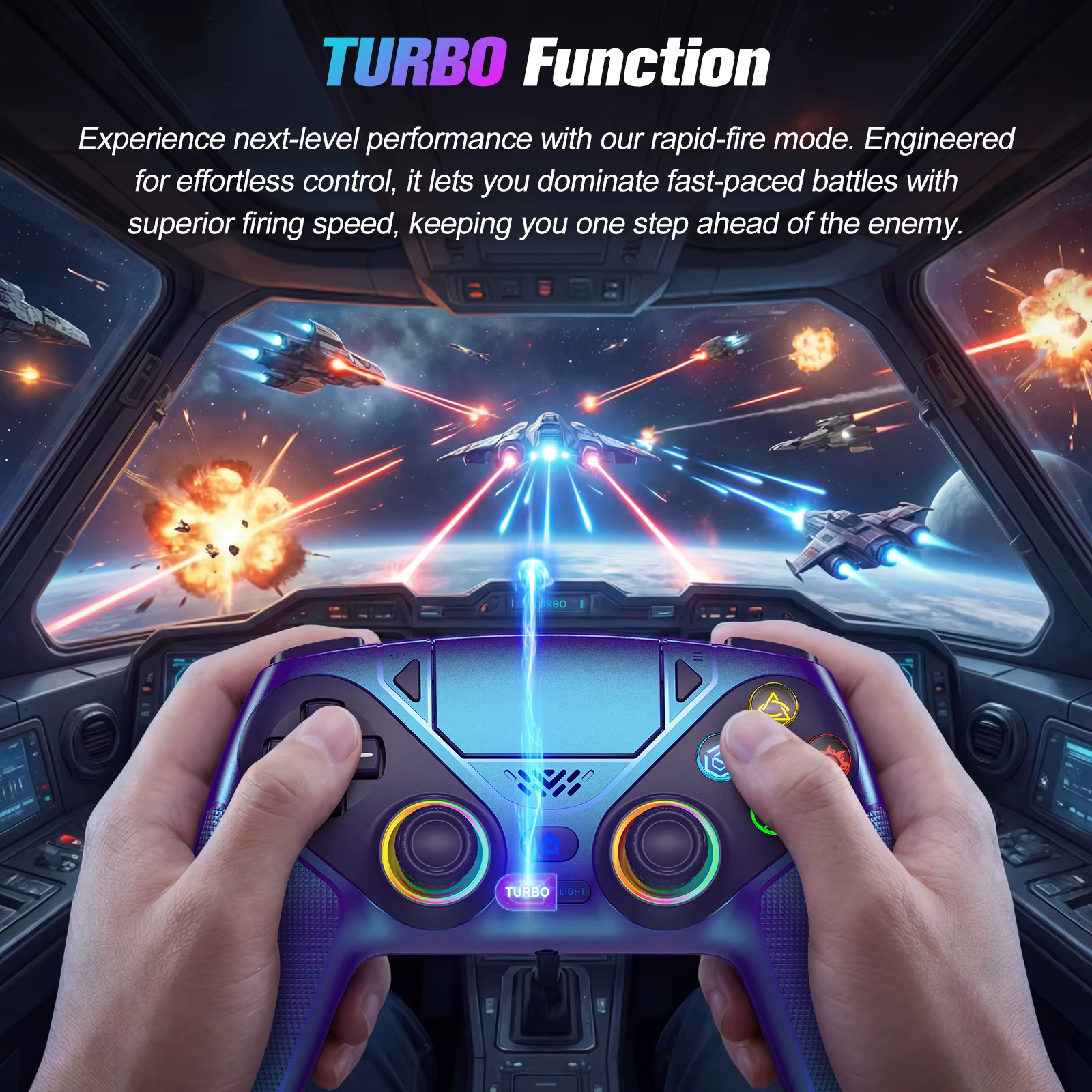 Manette sans fil pour Playstation 5/PS5/PS5 Pro/Slim/PC