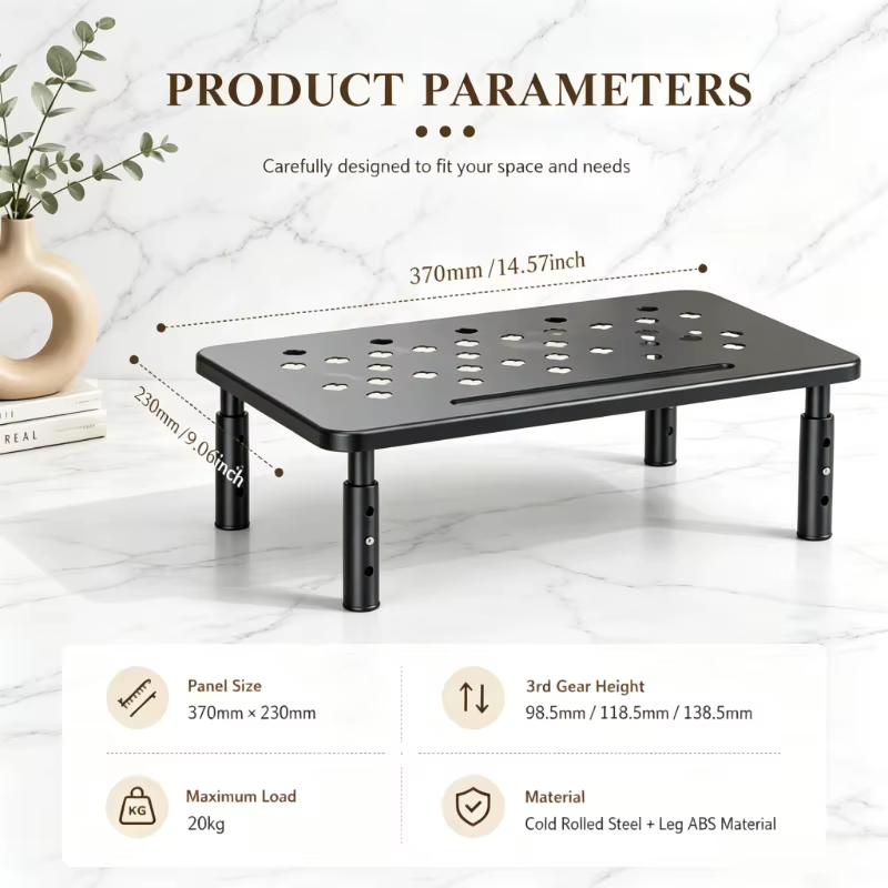 Support d'écran ergonomique réglable en hauteur