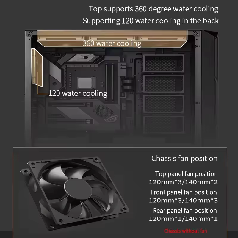 Boîtier de serveur Tower ATX pour PC de jeu