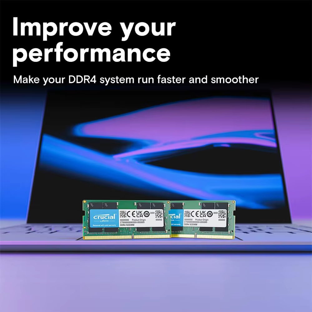 Crucial DDR4 RAM 16GB 32GB 4GB 8GB 3200MHz 2133 2400 2666MHz mémoire d'ordinateur portable SODIMM PC4-25600 21300 19200 17000 pour Intel et AMD