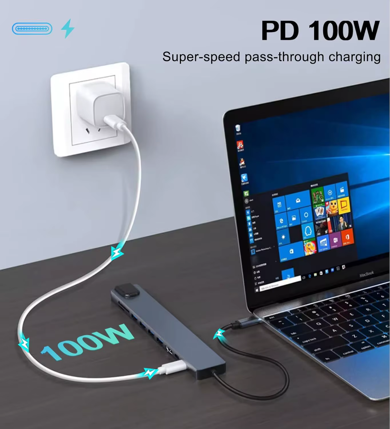 Station d'accueil USB C avec sortie HDMI 4K