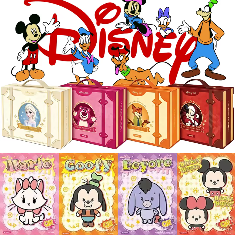 Cartes authentiques Disney du 100e anniversaire, série Happy Celebration, carte exquise, accessoires d'anime, cadeau de vacances pour enfants, en stock