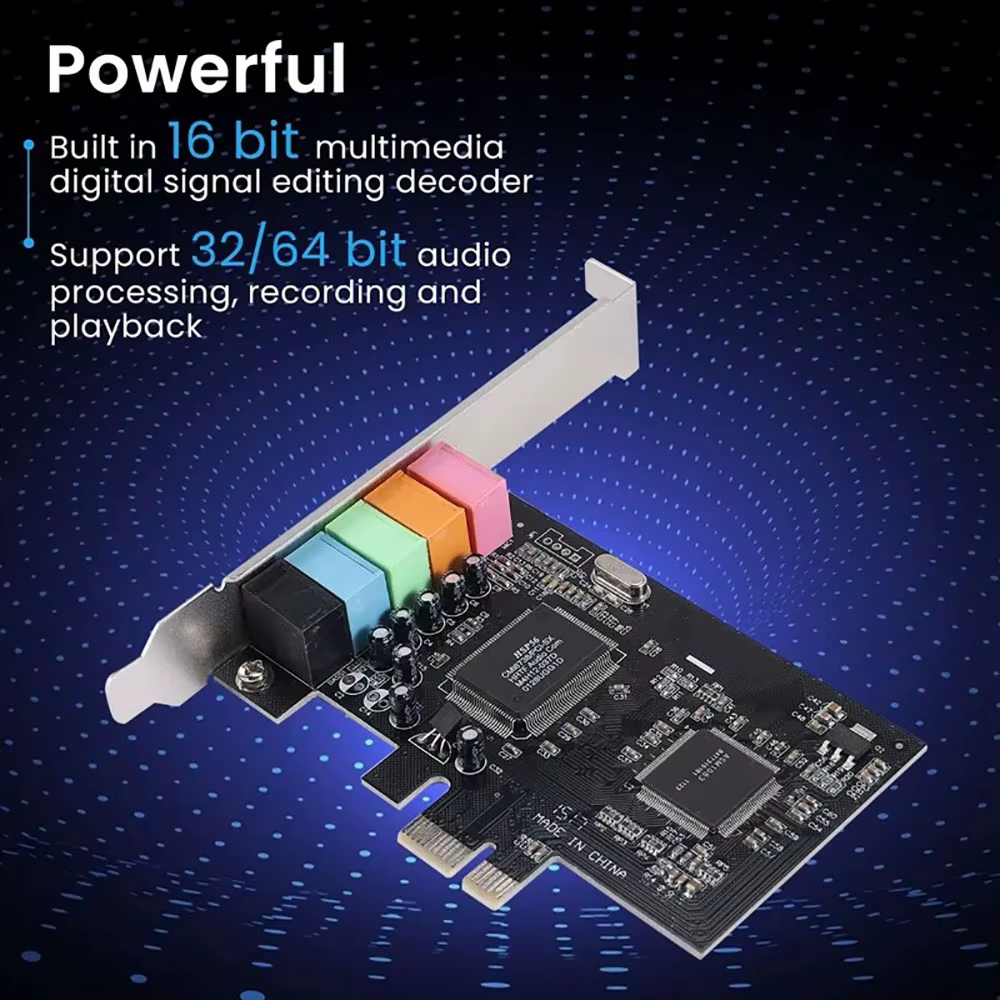 Carte son Pcie 5.1 PCI Express effet sonore