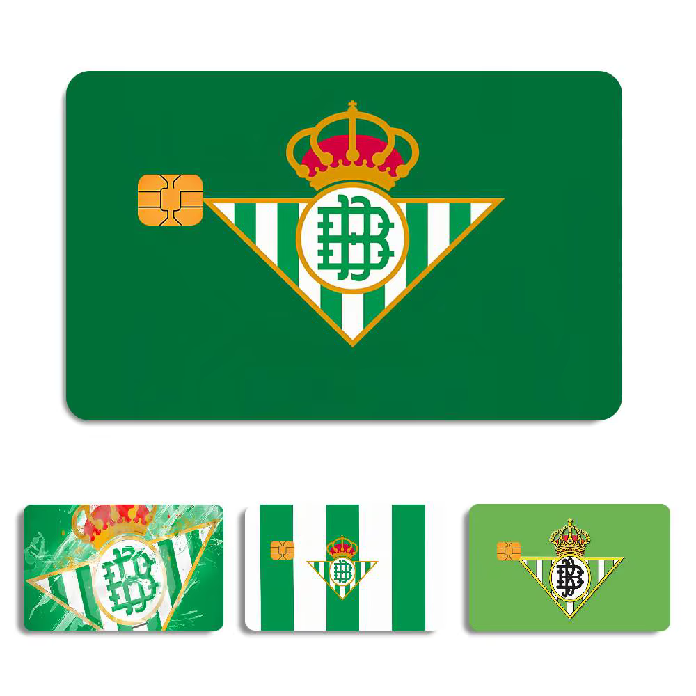 Film autocollant pour carte bancaire R-real-l B-betis-s sport