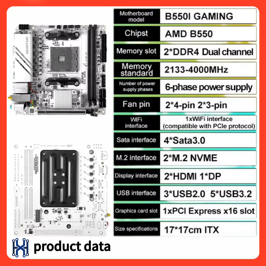 Carte mère JGINYUE B550i 100% neuve