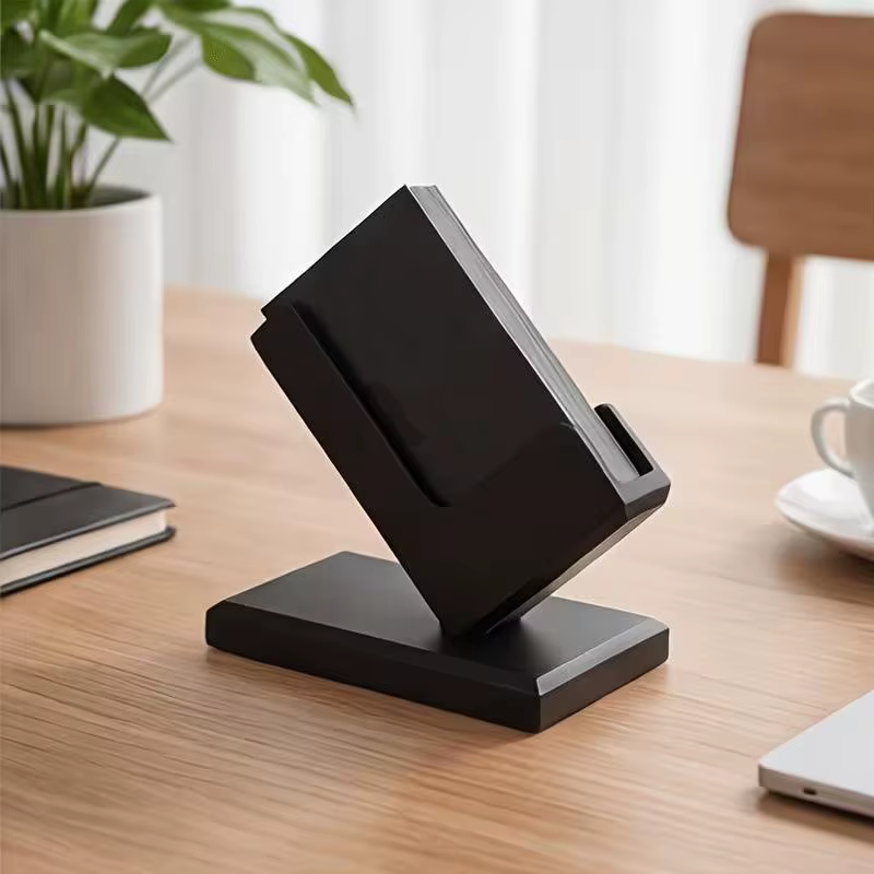 Support de cartes de visite imprimé en 3D, organisateur de cartes de bureau peu encombrant, texture mate pour les petites entreprises - Présentoir de magasin