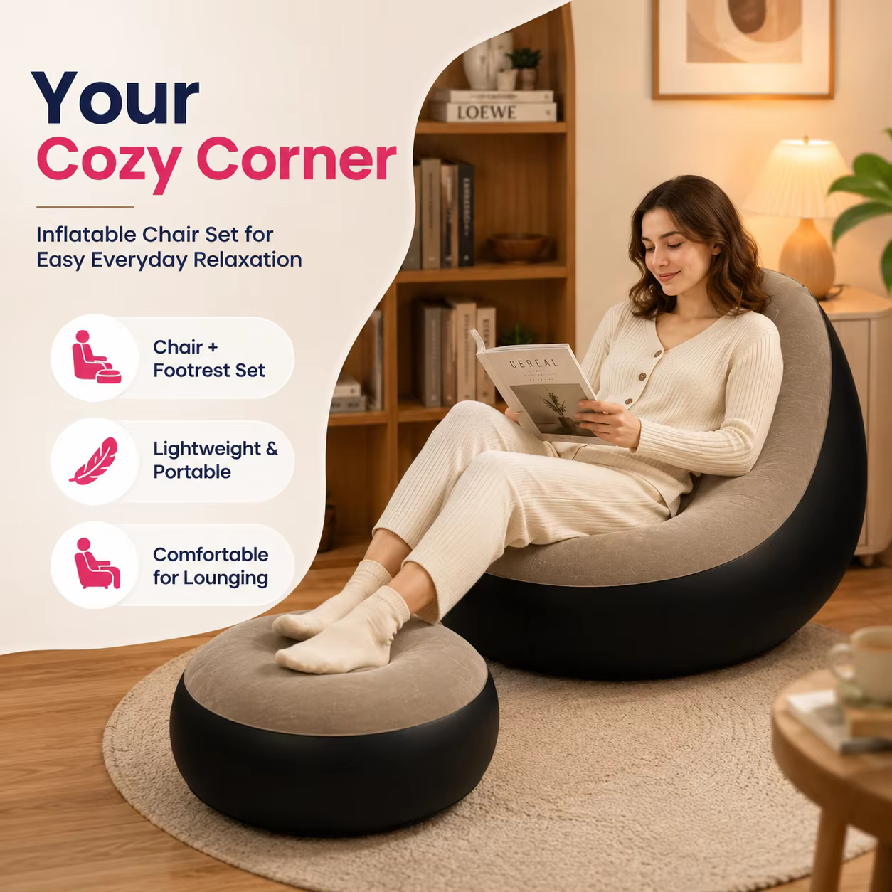 1 chaise longue gonflable