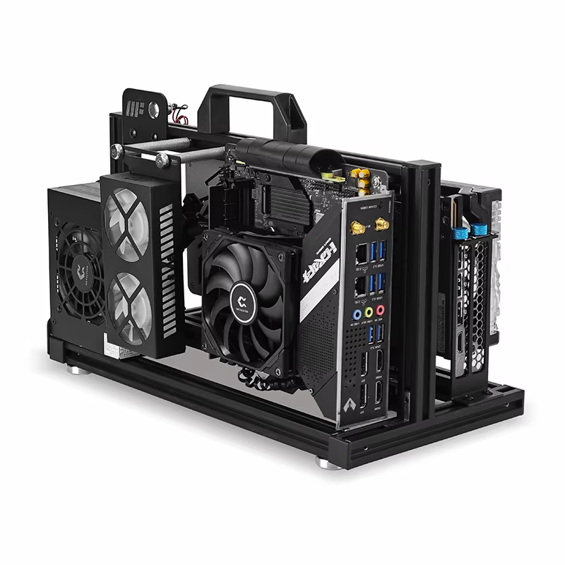 METALFISH Boîtier ITX A4 en aluminium à cadre ouvert